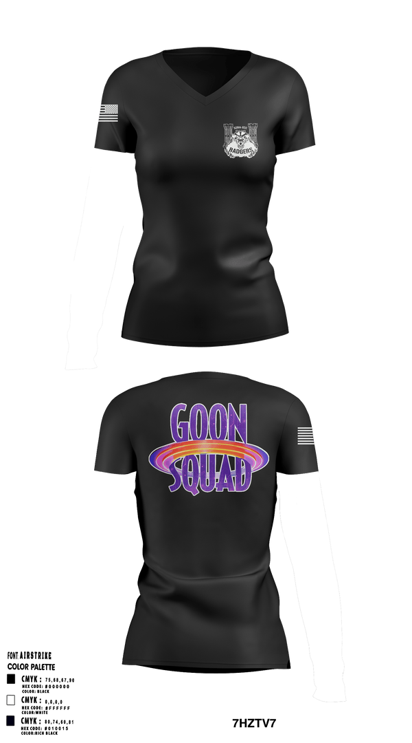 Womens Short Sleeve Vneck Shirt, GOON SQUAD, Army, Teamtime, Team time, sublimation, custom sports apparel, team uniforms, spirit wear, spiritwear, sports uniforms, custom shirts, team store, custom team store, fundraiser sports, apparel fundraiser