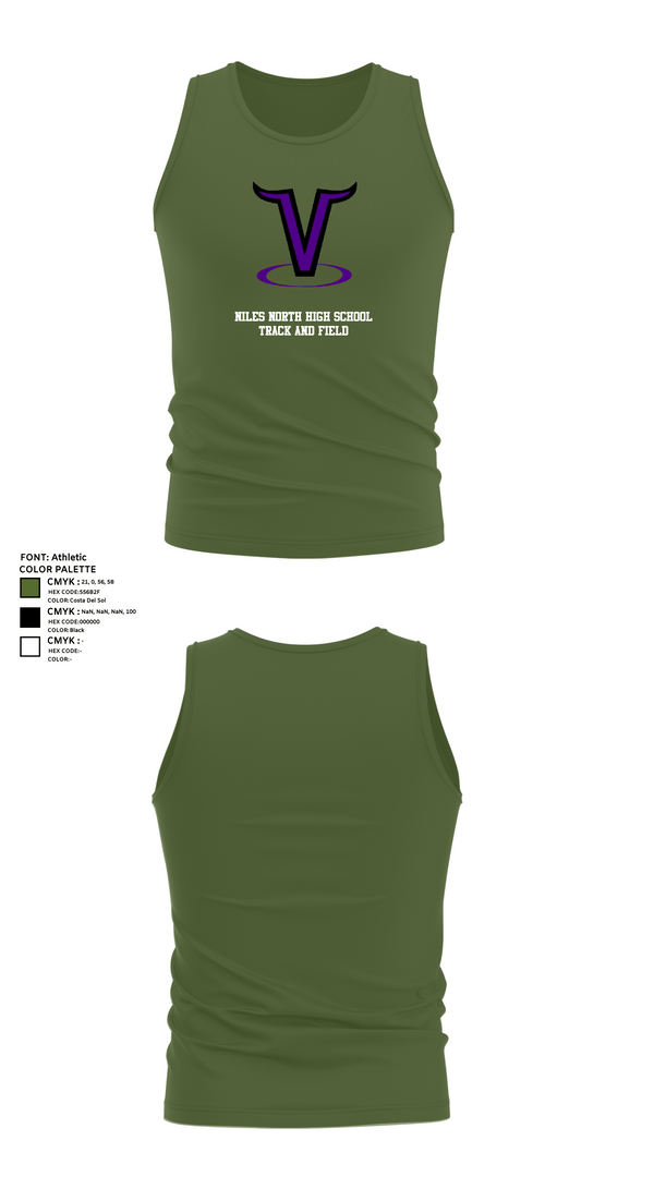 Tank Top, Niles North High School Track and Field, Track & Field, Teamtime, Team time, sublimation, custom sports apparel, team uniforms, spirit wear, spiritwear, sports uniforms, custom shirts, team store, custom team store, fundraiser sports, apparel fundraiser