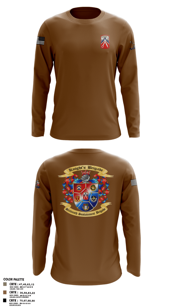 Long Sleeve Performance Shirt, 16th Sustainment Brigade, Army, Teamtime, Team time, sublimation, custom sports apparel, team uniforms, spirit wear, spiritwear, sports uniforms, custom shirts, team store, custom team store, fundraiser sports, apparel fundraiser