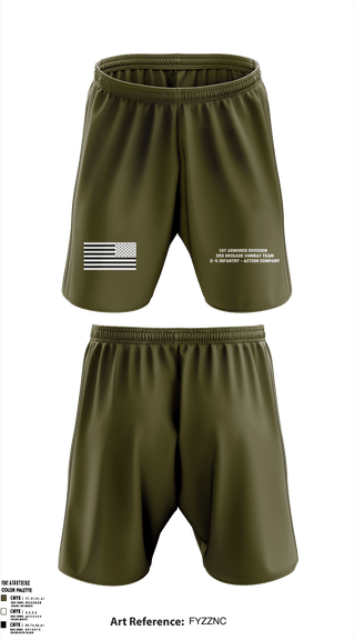 Athletic Shorts With Pockets, 1st Armored Division - 3rd Brigade Combat Team - 2-5 Infantry Action Company, Army, Teamtime, Team time, sublimation, custom sports apparel, team uniforms, spirit wear, spiritwear, sports uniforms, custom shirts, team store, custom team store, fundraiser sports, apparel fundraiser