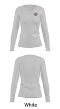 vWyandotte High School Bowling 95390807 Women's Long Sleeve V-neck Shirt -1 16