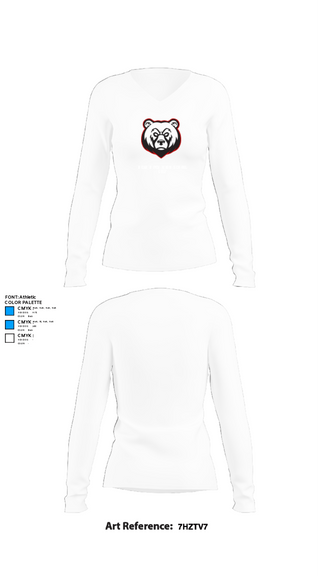 Womens Long Sleeve Vneck Shirt, Bear River High School Golf, Golf, Teamtime, Team time, sublimation, custom sports apparel, team uniforms, spirit wear, spiritwear, sports uniforms, custom shirts, team store, custom team store, fundraiser sports, apparel fundraiser