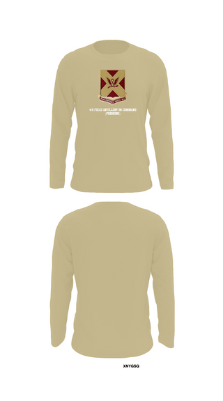 Long Sleeve Performance Shirt, 4/9 Field Artillery 56 Command (Pershing), Army, Teamtime, Team time, sublimation, custom sports apparel, team uniforms, spirit wear, spiritwear, sports uniforms, custom shirts, team store, custom team store, fundraiser sports, apparel fundraiser