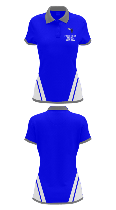Women's Short Sleeve Performance Polo, Phelps High School Softball, Softball, Teamtime, Team time, sublimation, custom sports apparel, team uniforms, spirit wear, spiritwear, sports uniforms, custom shirts, team store, custom team store, fundraiser sports, apparel fundraiser