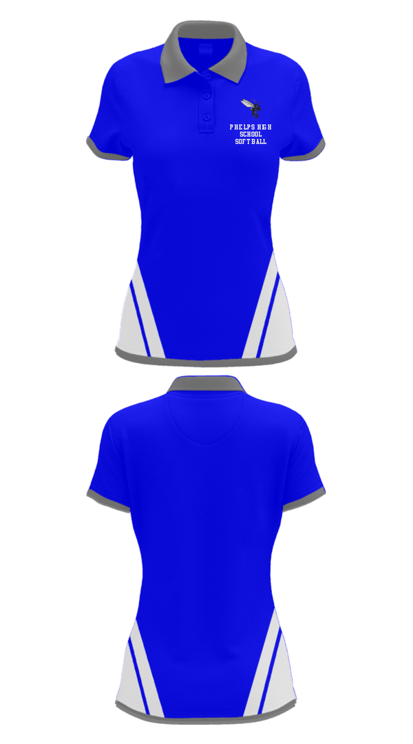 Women's Short Sleeve Performance Polo, Phelps High School Softball, Softball, Teamtime, Team time, sublimation, custom sports apparel, team uniforms, spirit wear, spiritwear, sports uniforms, custom shirts, team store, custom team store, fundraiser sports, apparel fundraiser