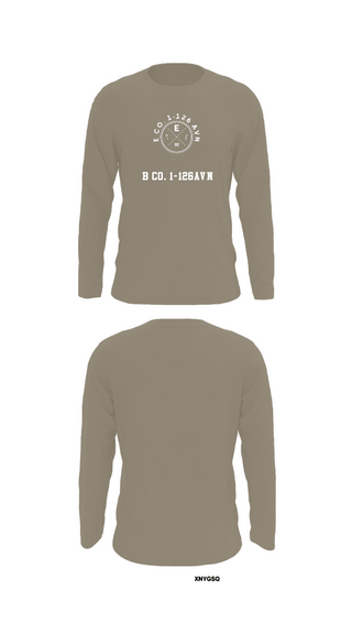 Long Sleeve Performance Shirt, B Co. 1-126AVN, Army, Teamtime, Team time, sublimation, custom sports apparel, team uniforms, spirit wear, spiritwear, sports uniforms, custom shirts, team store, custom team store, fundraiser sports, apparel fundraiser