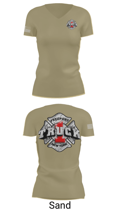 Truck 1 23787663 Women's Short Sleeve V-neck Shirt - 44