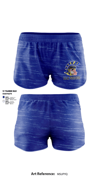 Womens Shorts, Lakeview Spartans, Women's Soccer, Teamtime, Team time, sublimation, custom sports apparel, team uniforms, spirit wear, spiritwear, sports uniforms, custom shirts, team store, custom team store, fundraiser sports, apparel fundraiser