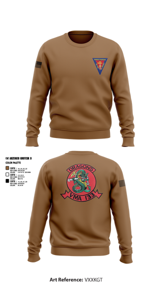 Crew Neck Sweatshirt, MAG-42 VMA-133, , Teamtime, Team time, sublimation, custom sports apparel, team uniforms, spirit wear, spiritwear, sports uniforms, custom shirts, team store, custom team store, fundraiser sports, apparel fundraiser