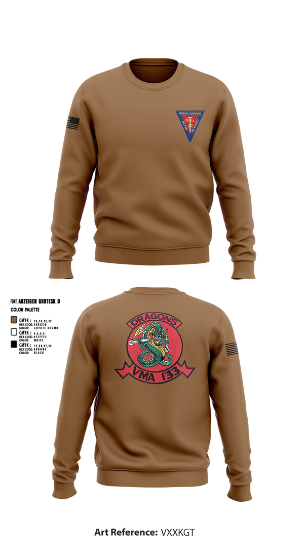 Crew Neck Sweatshirt, MAG-42 VMA-133, , Teamtime, Team time, sublimation, custom sports apparel, team uniforms, spirit wear, spiritwear, sports uniforms, custom shirts, team store, custom team store, fundraiser sports, apparel fundraiser