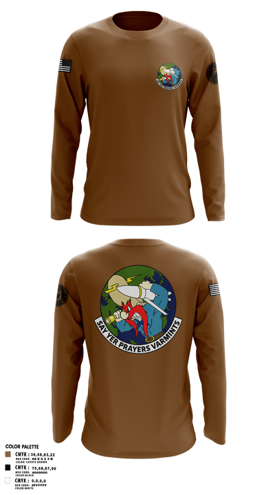 20th Intelligence Squadron 35709340 Long Sleeve Performance Polo - 7