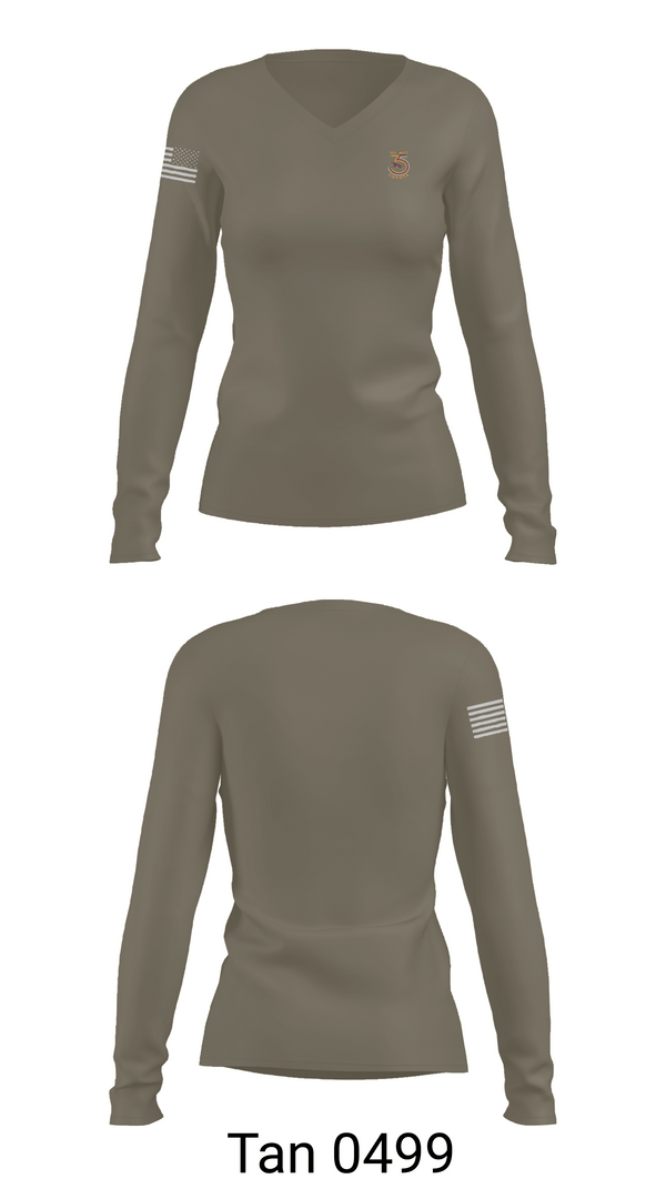 Womens Long Sleeve Vneck Shirt, 355th MCT, , Teamtime, Team time, sublimation, custom sports apparel, team uniforms, spirit wear, spiritwear, sports uniforms, custom shirts, team store, custom team store, fundraiser sports, apparel fundraiser