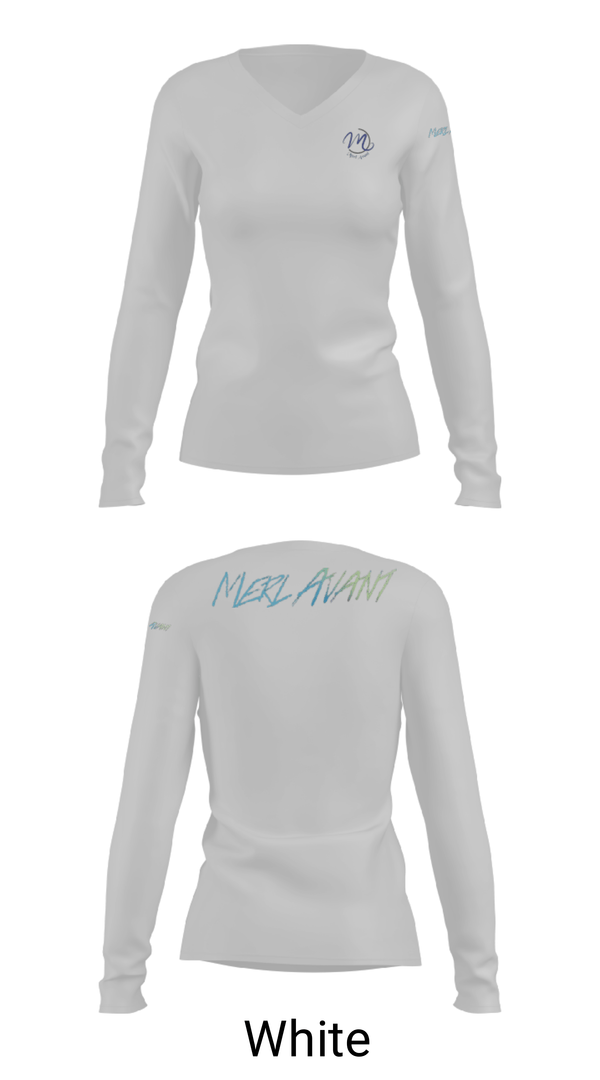 Womens Long Sleeve Vneck Shirt, Merl Avant, , Teamtime, Team time, sublimation, custom sports apparel, team uniforms, spirit wear, spiritwear, sports uniforms, custom shirts, team store, custom team store, fundraiser sports, apparel fundraiser