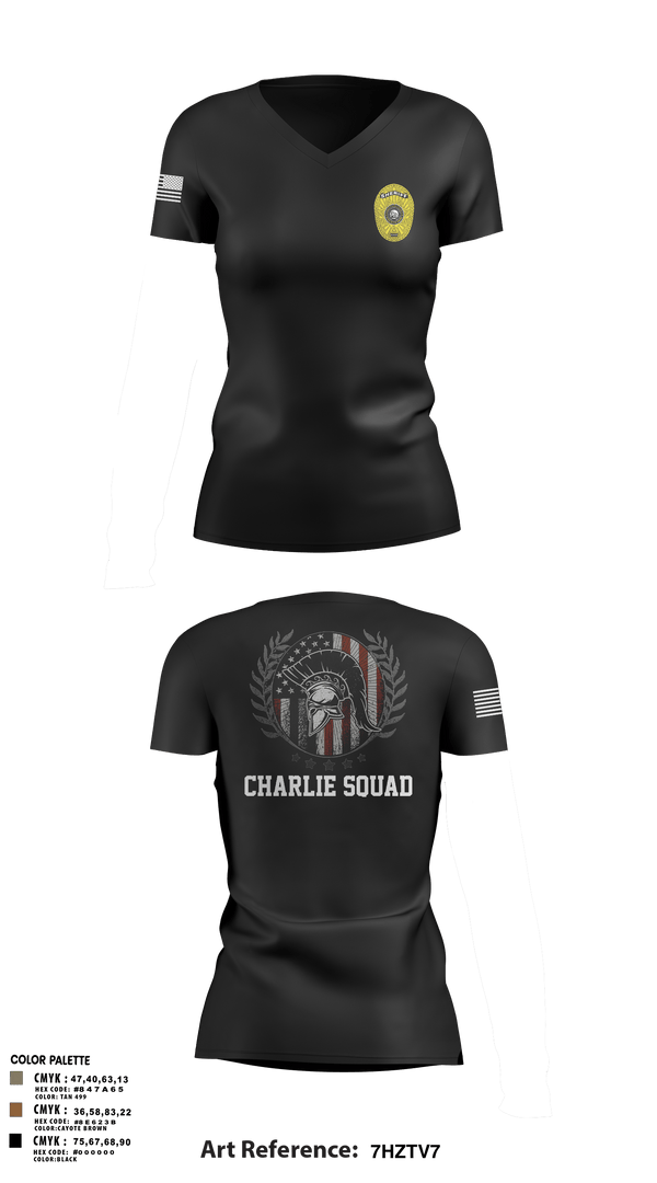 Womens Short Sleeve Vneck Shirt, Charlie SquadCharlie SquadCNT (Crisis Negotiation Team), Police, Teamtime, Team time, sublimation, custom sports apparel, team uniforms, spirit wear, spiritwear, sports uniforms, custom shirts, team store, custom team store, fundraiser sports, apparel fundraiser