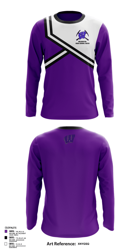 Long Sleeve Performance Shirt, Wilburton High School Cheer, Cheer, Teamtime, Team time, sublimation, custom sports apparel, team uniforms, spirit wear, spiritwear, sports uniforms, custom shirts, team store, custom team store, fundraiser sports, apparel fundraiser