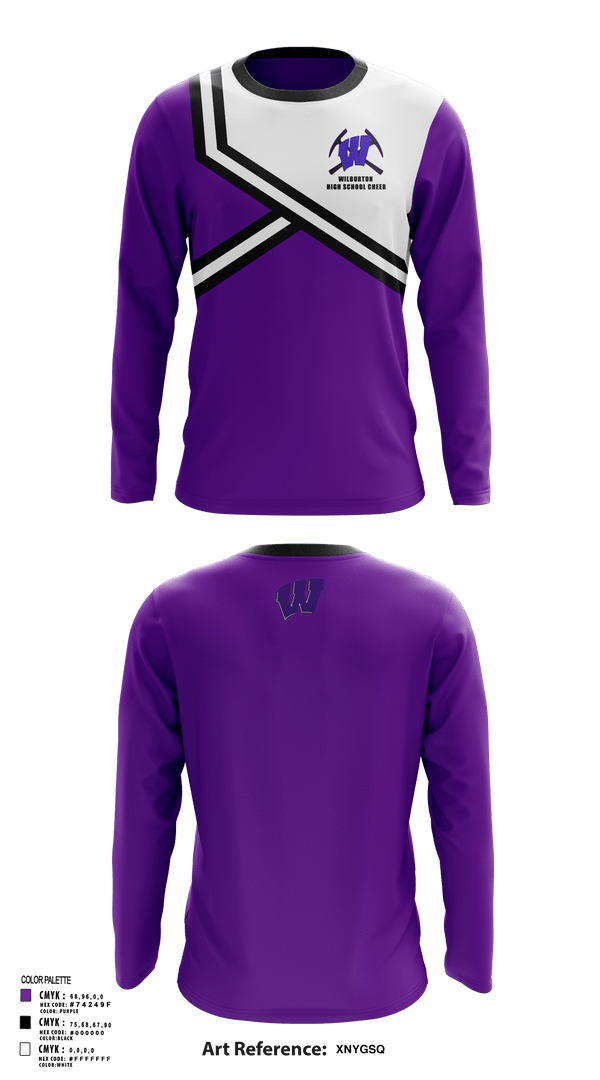 Long Sleeve Performance Shirt, Wilburton High School Cheer, Cheer, Teamtime, Team time, sublimation, custom sports apparel, team uniforms, spirit wear, spiritwear, sports uniforms, custom shirts, team store, custom team store, fundraiser sports, apparel fundraiser