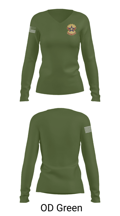 71st Maintenance Battalion 17381729 Women's Long Sleeve V-neck Shirt - 57