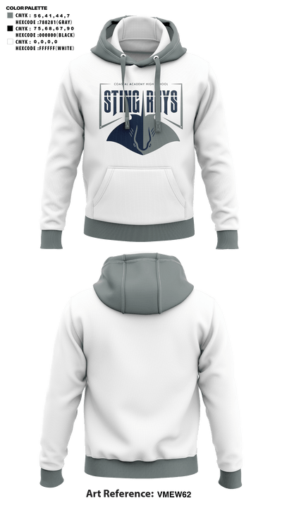 Coastal Academy High School Cheer 84548138 Hoodie - 41
