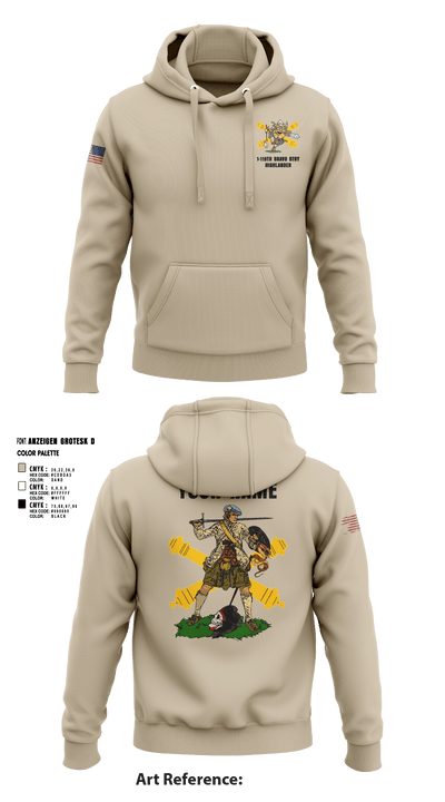 Bravo 1-119th FA 38934008 Hoodie - 19