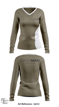 Resin Mau 80080639 Women's Long Sleeve V-neck Shirt - 119