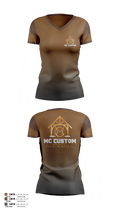 MC CUSTOM FRAMING LLC 87834909 Women's Short Sleeve V-neck Shirt - 1