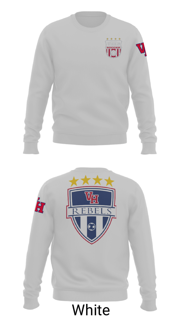 Crew Neck Sweatshirt, Vestavia Rebels, Men's Soccer, Teamtime, Team time, sublimation, custom sports apparel, team uniforms, spirit wear, spiritwear, sports uniforms, custom shirts, team store, custom team store, fundraiser sports, apparel fundraiser