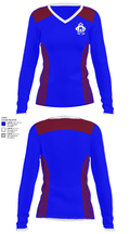 Carson High School Tennis 79130160 Women's Long Sleeve V-neck Shirt - 27