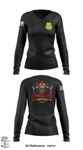 C Co., 795th MP BN 49613794 Women's Long Sleeve V-neck Shirt - 2