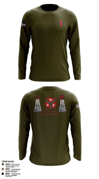 q trp 4/278th 42866312 Long Sleeve Performance Shirt - 4