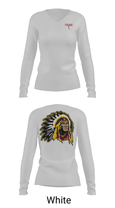 Tulare Union High School Soccer 67227242 Women's Long Sleeve V-neck Shirt - 16