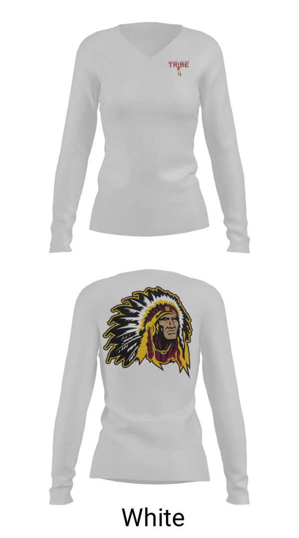 Womens Long Sleeve Vneck Shirt, Tulare Union High School Soccer, Men's Soccer, Teamtime, Team time, sublimation, custom sports apparel, team uniforms, spirit wear, spiritwear, sports uniforms, custom shirts, team store, custom team store, fundraiser sports, apparel fundraiser