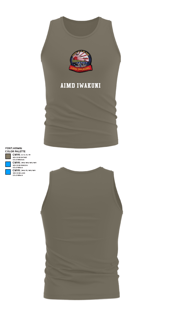 Tank Top, AIMD IWAKUNI, Navy, Teamtime, Team time, sublimation, custom sports apparel, team uniforms, spirit wear, spiritwear, sports uniforms, custom shirts, team store, custom team store, fundraiser sports, apparel fundraiser