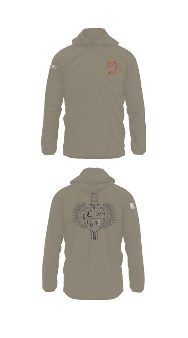 Windbreaker, 1/6 Charlie company, , Teamtime, Team time, sublimation, custom sports apparel, team uniforms, spirit wear, spiritwear, sports uniforms, custom shirts, team store, custom team store, fundraiser sports, apparel fundraiser