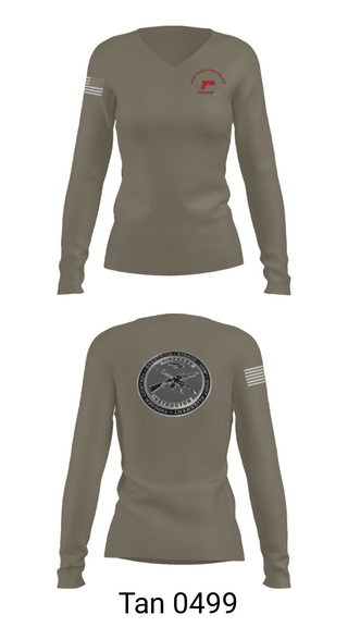Women's Long Sleeve Vneck Shirt, Firearms and Tactics training, Police, Teamtime, Team time, sublimation, custom sports apparel, team uniforms, spirit wear, spiritwear, sports uniforms, custom shirts, team store, custom team store, fundraiser sports, apparel fundraiser
