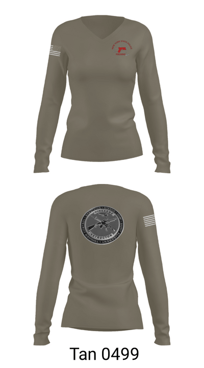 Firearms and Tactics training 60142734 Women's Long Sleeve V-neck Shirt - 73