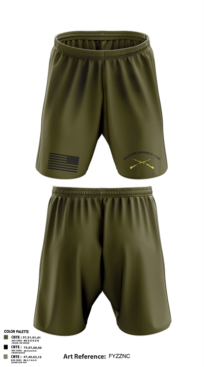 2ND Platoon, Blackhawk CO, 4-6 INF 33052175 Athletic Shorts With Pockets - 105