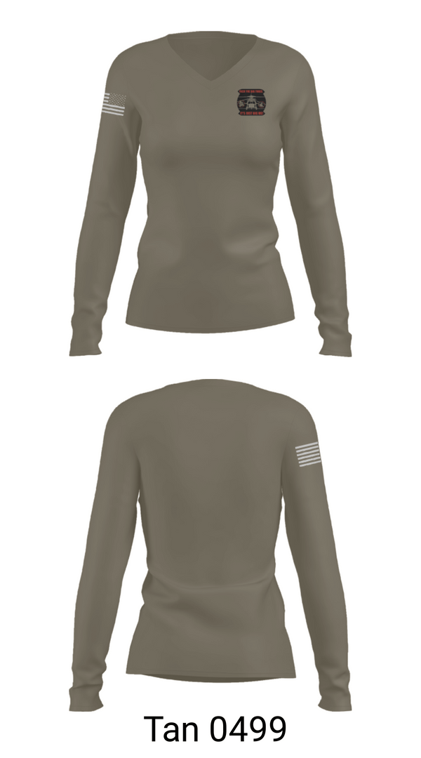Women's Long Sleeve Vneck Shirt, 24-922, Army, Teamtime, Team time, sublimation, custom sports apparel, team uniforms, spirit wear, spiritwear, sports uniforms, custom shirts, team store, custom team store, fundraiser sports, apparel fundraiser