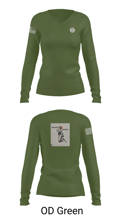 a-co 2-2in 3/10 62534223 Women's Long Sleeve V-neck Shirt -1 57