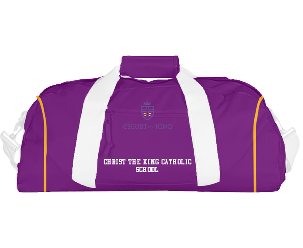 Duffle Bag, Christ The King Catholic School, Spirit Store, Teamtime, Team time, sublimation, custom sports apparel, team uniforms, spirit wear, spiritwear, sports uniforms, custom shirts, team store, custom team store, fundraiser sports, apparel fundraiser