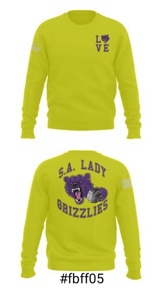 Crew Neck Sweatshirt, SA LADY GRIZZLES, Women's Volleyball, Teamtime, Team time, sublimation, custom sports apparel, team uniforms, spirit wear, spiritwear, sports uniforms, custom shirts, team store, custom team store, fundraiser sports, apparel fundraiser