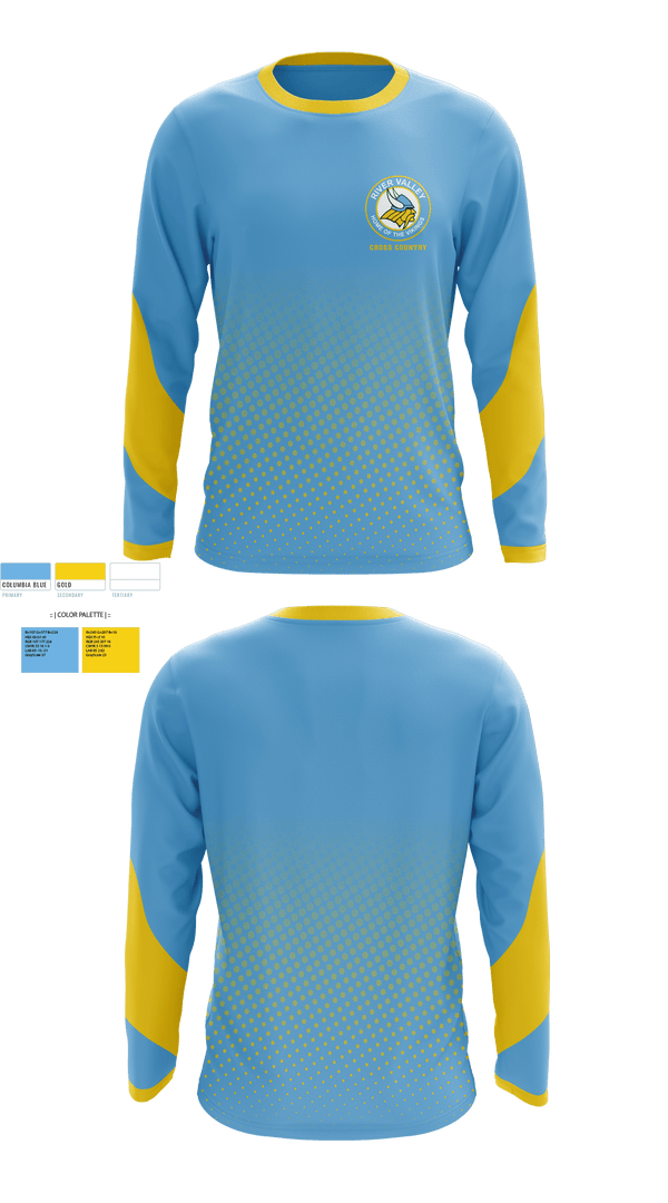 Long Sleeve Performance Shirt, River Valley Middle School Cross Country, Cross Country, Teamtime, Team time, sublimation, custom sports apparel, team uniforms, spirit wear, spiritwear, sports uniforms, custom shirts, team store, custom team store, fundraiser sports, apparel fundraiser