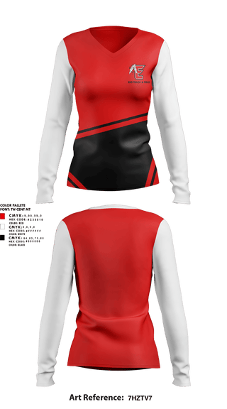 Womens Long Sleeve Vneck Shirt, EHS Track & Field, Track & Field, Teamtime, Team time, sublimation, custom sports apparel, team uniforms, spirit wear, spiritwear, sports uniforms, custom shirts, team store, custom team store, fundraiser sports, apparel fundraiser