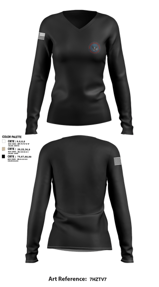Womens Long Sleeve Vneck Shirt 1, North Idaho Firearms Training, , Teamtime, Team time, sublimation, custom sports apparel, team uniforms, spirit wear, spiritwear, sports uniforms, custom shirts, team store, custom team store, fundraiser sports, apparel fundraiser