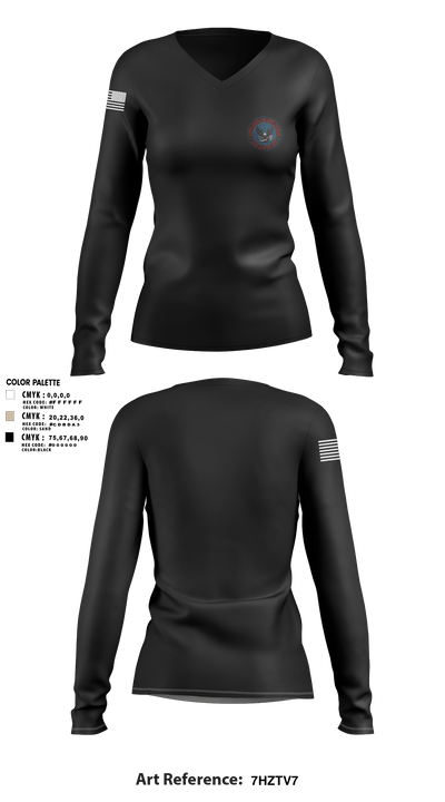North Idaho Firearms Training 9381309 Women's Long Sleeve V-neck Shirt -1 3