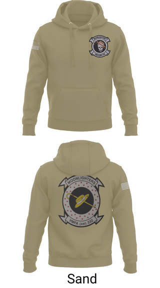 Hoodie, VMFA-332 The Moonlighters, Marines, Teamtime, Team time, sublimation, custom sports apparel, team uniforms, spirit wear, spiritwear, sports uniforms, custom shirts, team store, custom team store, fundraiser sports, apparel fundraiser