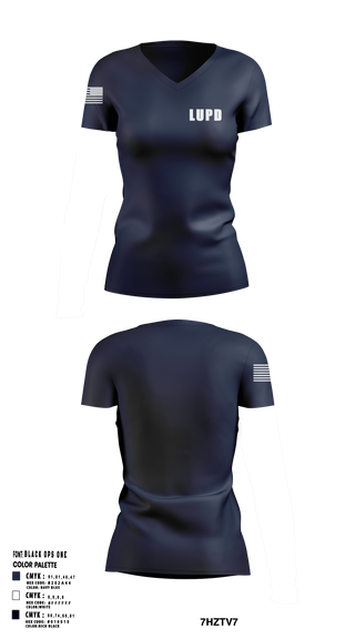 Womens Short Sleeve Vneck Shirt, LUPD, Police, Teamtime, Team time, sublimation, custom sports apparel, team uniforms, spirit wear, spiritwear, sports uniforms, custom shirts, team store, custom team store, fundraiser sports, apparel fundraiser