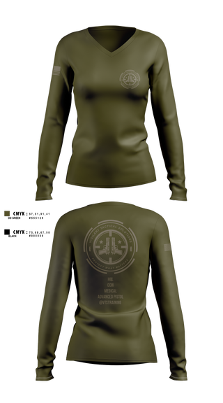 Womens Long Sleeve Vneck Shirt, Vigilante Tactical Solutions, , Teamtime, Team time, sublimation, custom sports apparel, team uniforms, spirit wear, spiritwear, sports uniforms, custom shirts, team store, custom team store, fundraiser sports, apparel fundraiser
