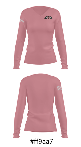 Women's Long Sleeve Vneck Shirt, ODG7424, Army, Teamtime, Team time, sublimation, custom sports apparel, team uniforms, spirit wear, spiritwear, sports uniforms, custom shirts, team store, custom team store, fundraiser sports, apparel fundraiser