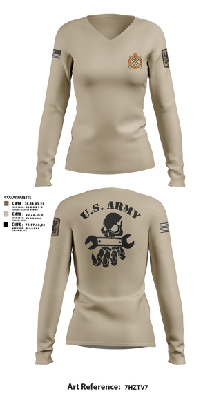 Womens Long Sleeve Vneck Shirt, 411TH CBRN COMPANY411TH CBRN COMPANY411TH CHEMICAL COMPANY, Army, Teamtime, Team time, sublimation, custom sports apparel, team uniforms, spirit wear, spiritwear, sports uniforms, custom shirts, team store, custom team store, fundraiser sports, apparel fundraiser