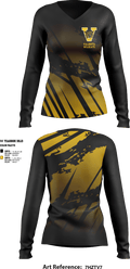 Valdosta Wildcats 55432748 Women's Long Sleeve V-neck Shirt - 1